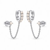 14K Gold Portofino Pearl Chain Earring