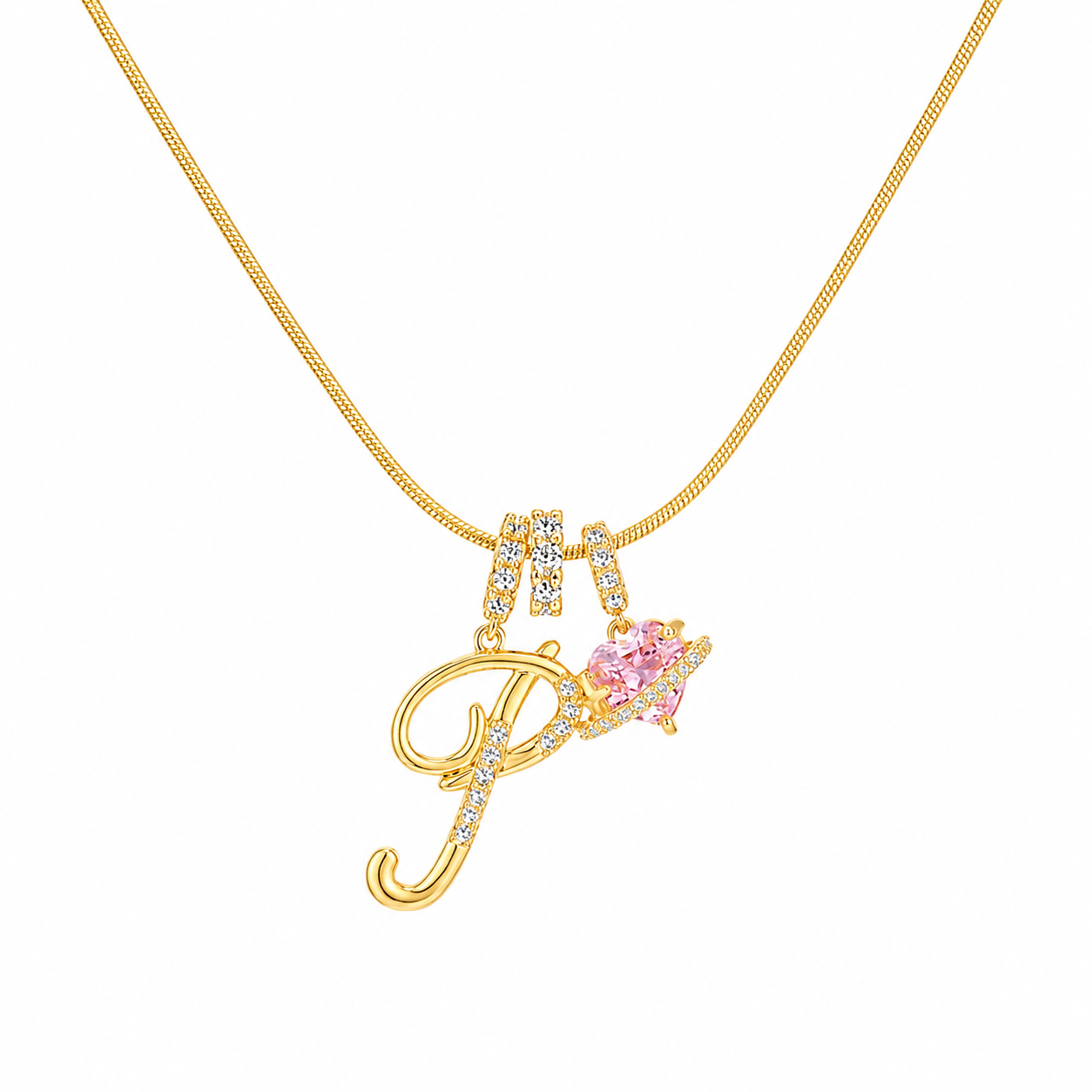 14K Gold Cherie Initial Necklace