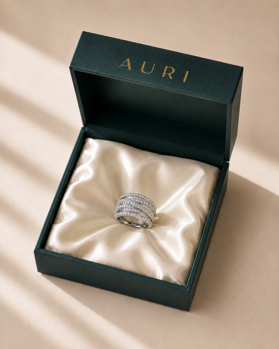 14K Gold Aurora Wave Ring