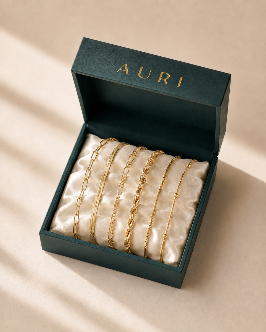 14K Gold Bracelet Set
