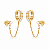 14K Gold Portofino Pearl Chain Earring