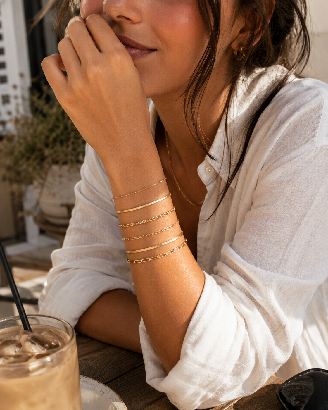 14K Gold Bracelet Set