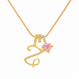14K Gold Cherie Initial Necklace