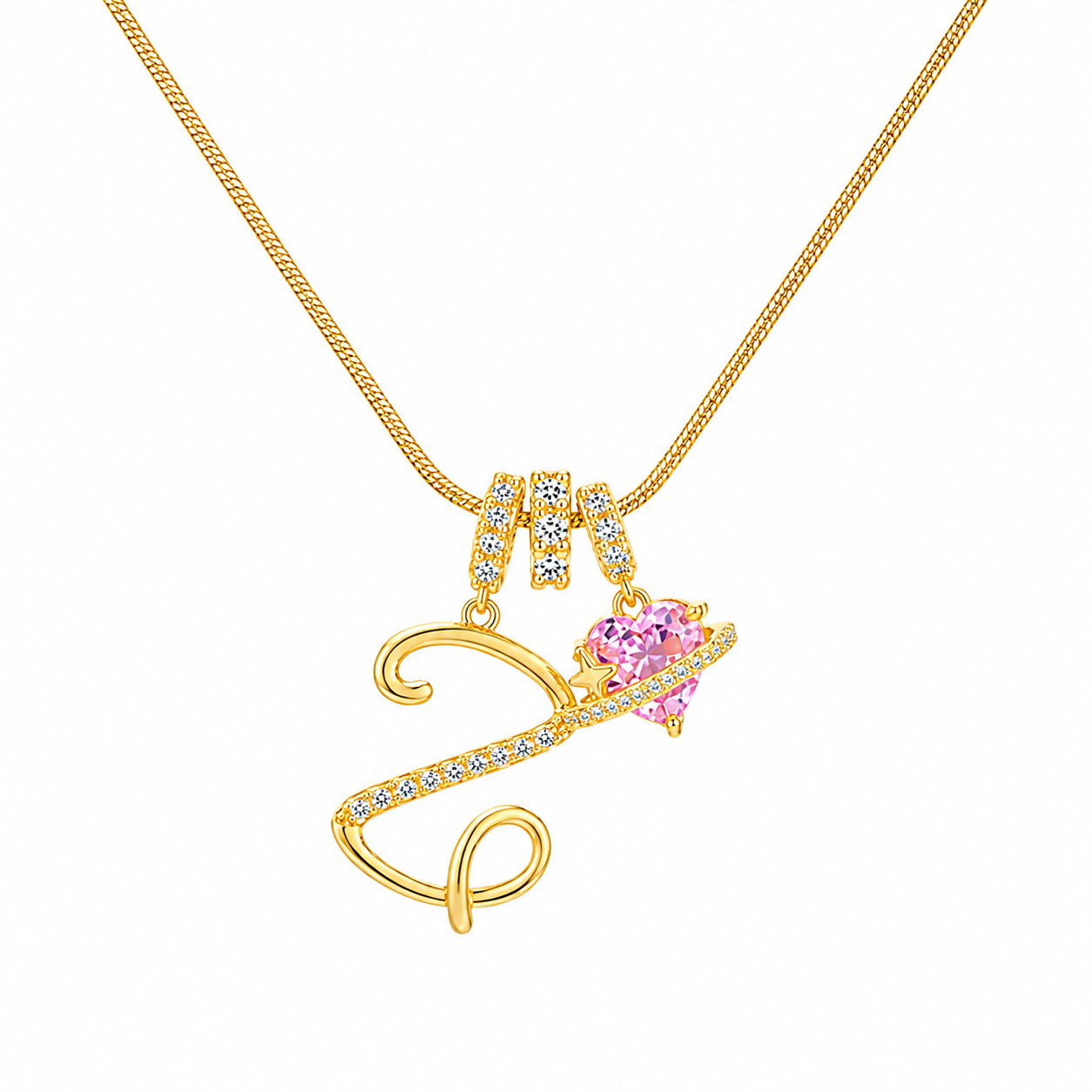 14K Gold Cherie Initial Necklace