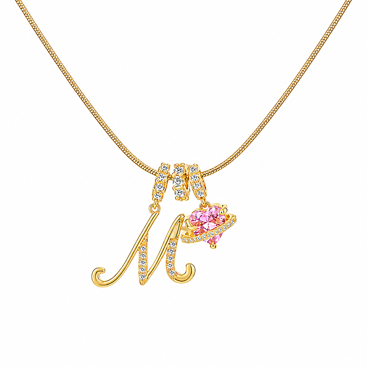 14K Gold Cherie Initial Necklace