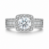 14K White Gold Solene Halo Ring