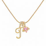 14K Gold Cherie Initial Necklace