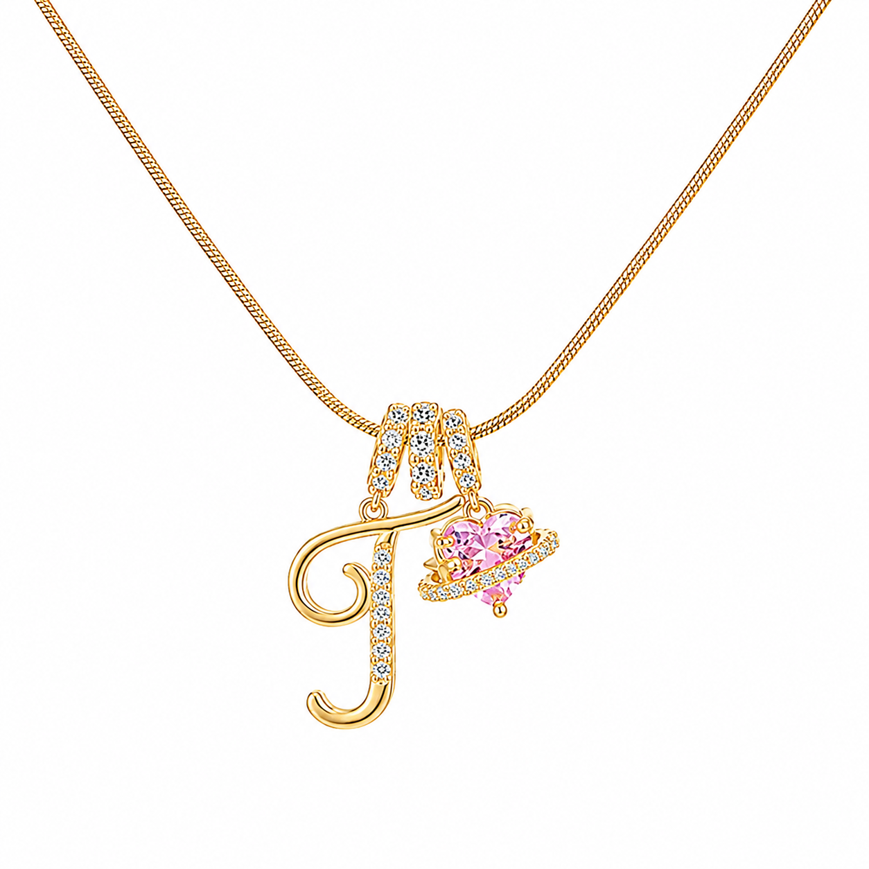 14K Gold Cherie Initial Necklace