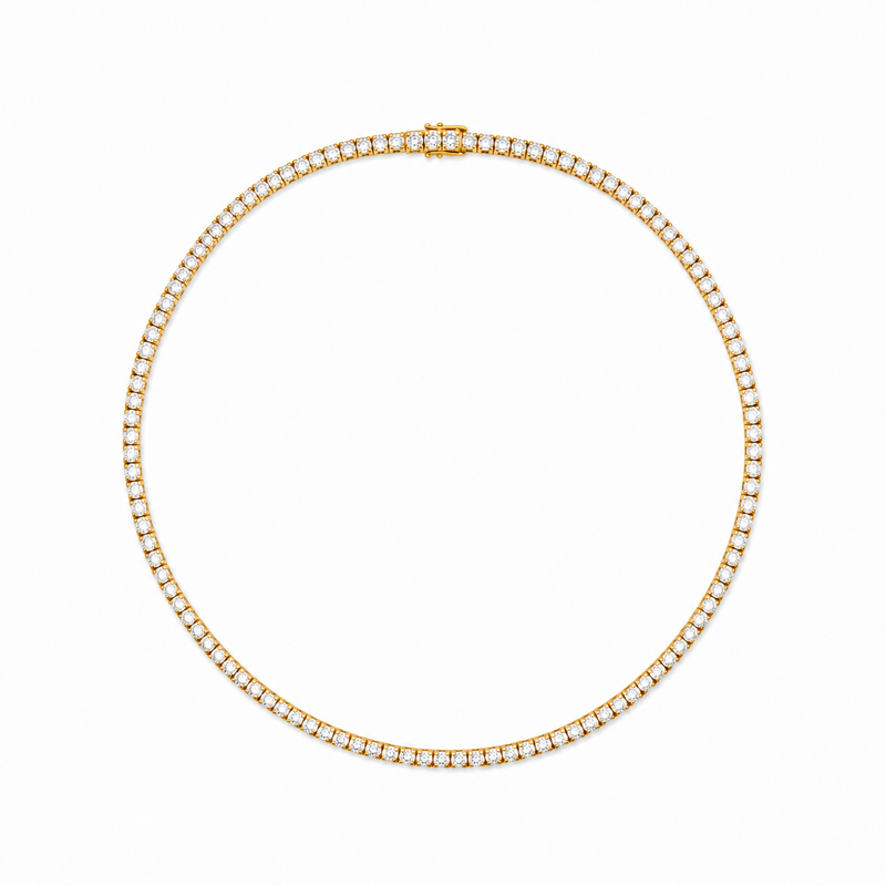 14K Gold Lumi Tennis Necklace