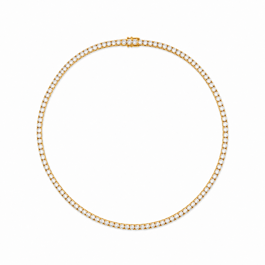 14K Gold Lumi Tennis Necklace